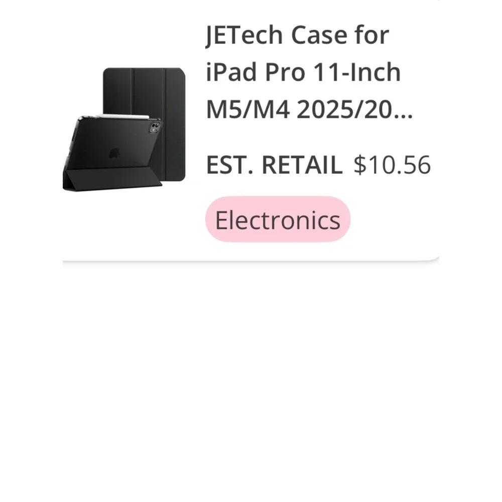 JETech Case for iPad Pro 11-Inch M4 M5 Black Slim Protective Trifold Stand Cover